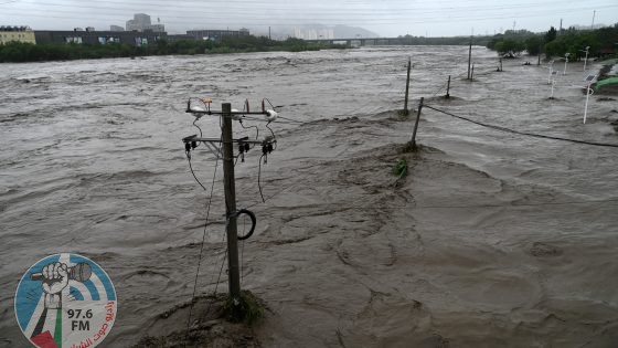 جانب من فيضانات بكين