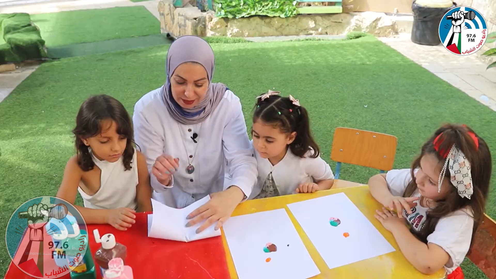 شبل و زهرة من روضة الطفل الوسيم في مدينة الظاهرية