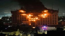 25 جريحا على الأقل جراء حريق هائل في مقر مديرية الأمن في الإسماعيلية