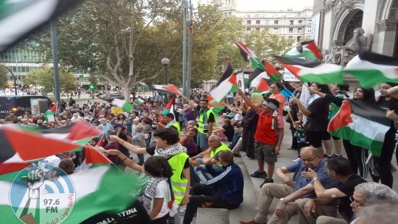 مظاهرات ووقفات تضامنية في مدن إسبانية تنديدا بالعدوان الإسرائيلي على شعبنا