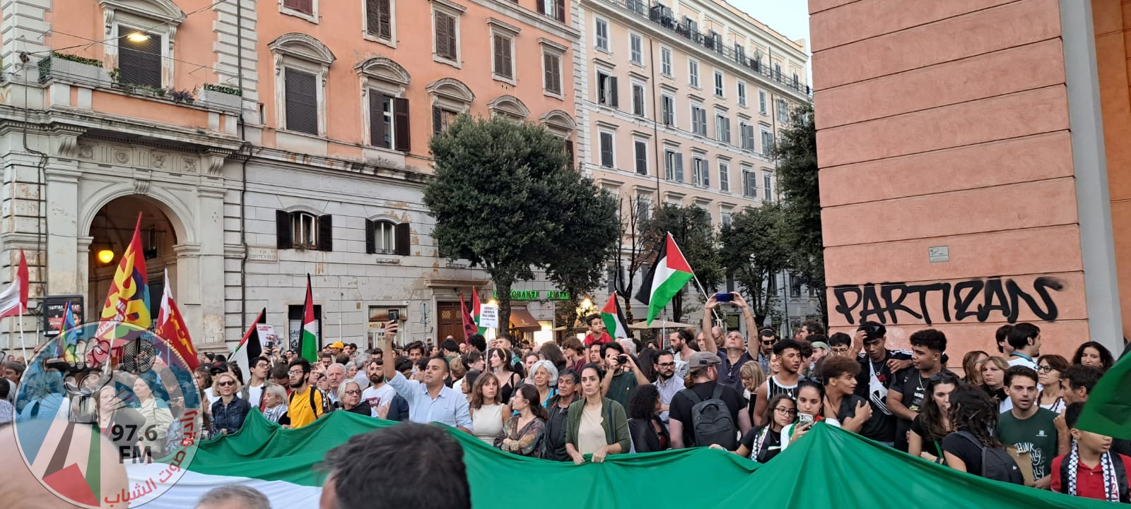 الآلاف يتظاهرون في روما تنديدا بالعدوان الإسرائيلي على شعبنا