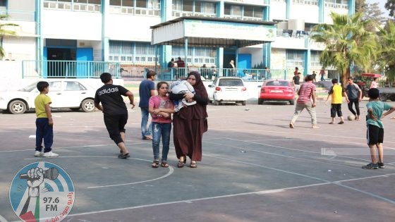 نازحين من غزة في مدارس الاونروا