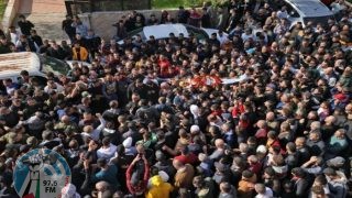 نابلس: تشييع جثمان الشهيد صنوبر في يتما جنوب نابلس