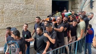 تشييع جثمان الشهيد السراحين في بيت أولا