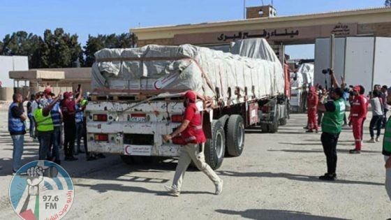 الهلال الأحمر: أدخلنا 233 شاحنة مساعدات لقطاع غزة حتى الثلاثاء