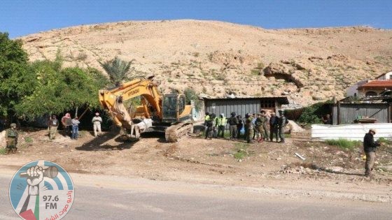 الاحتلال يهدم منزلا في الجفتلك بالأغوار