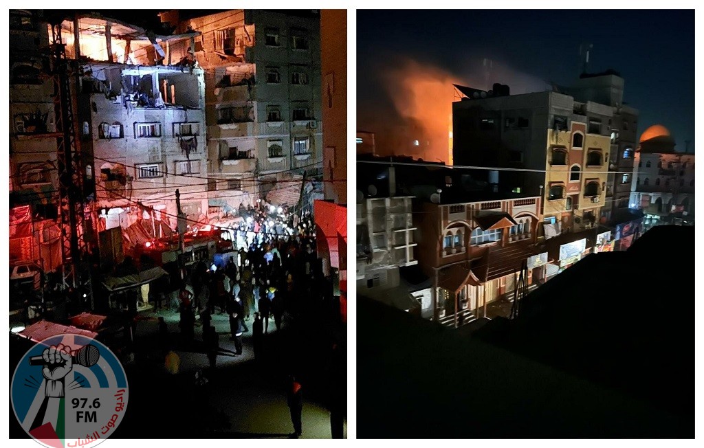 15 شهيدا في غارة إسرائيلية على شقة سكنية غرب رفح