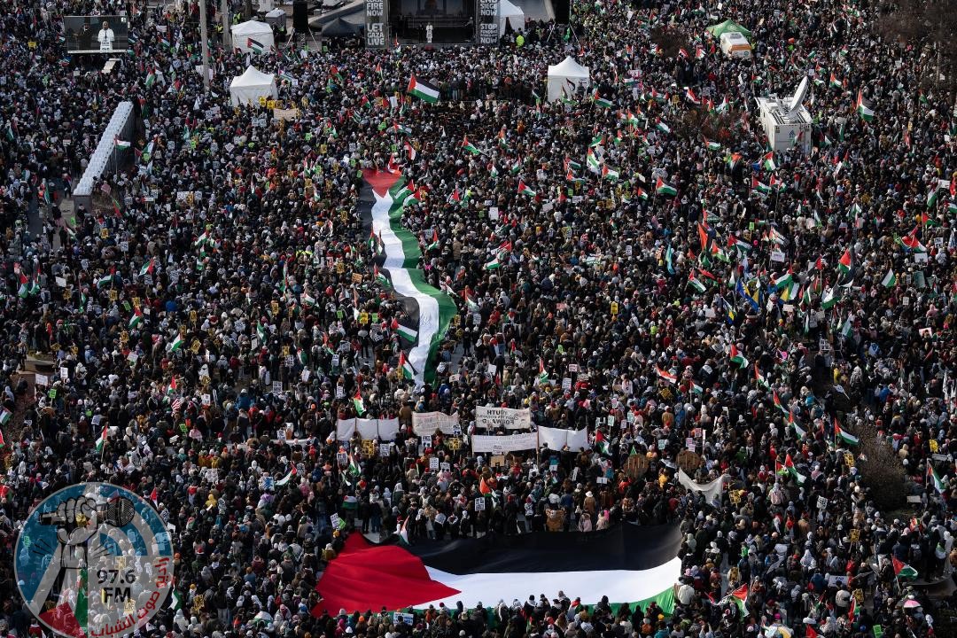 400 الف يتظاهرون في واشنطن تنديدا بالعدوان المتواصل على قطاع غزة