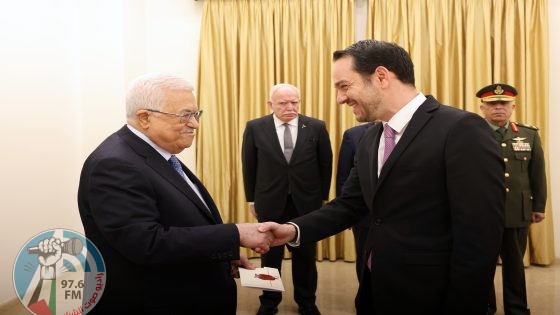 الرئيس يتقبل أوراق اعتماد القنصل الفرنسي العام في القدس