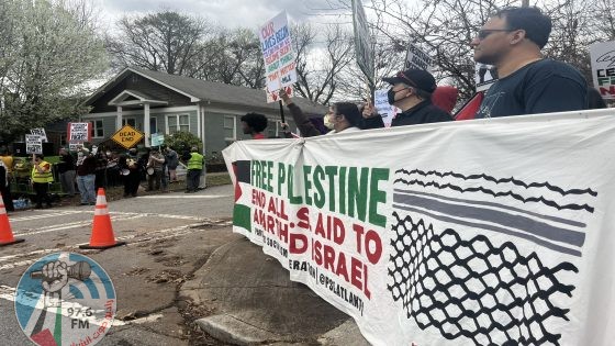 تظاهرة بولاية جورجيا تطالب الرئيس بايدن بوقف الحرب على غزة