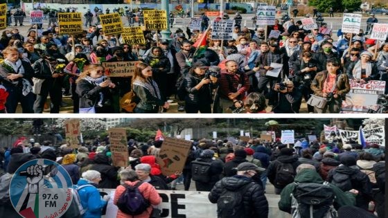 تظاهرات في ولايات أميركية تطالب بوقف الحرب على قطاع غزة