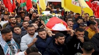 تشييع جثمان الشهيد الفتى محمد الديك في كفر نعمة غرب رام الله