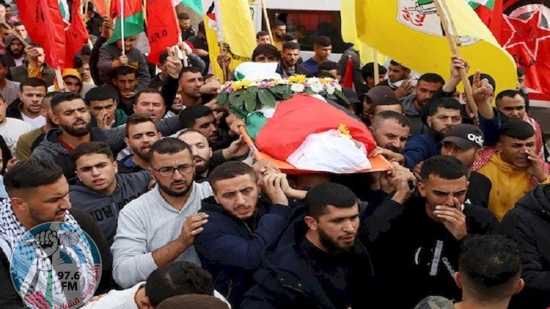 تشييع جثمان الشهيد الفتى محمد الديك في كفر نعمة غرب رام الله