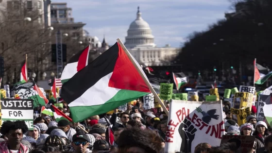 مظاهرات في أميركا في “اليوم العالمي للعمل من أجل فلسطين”