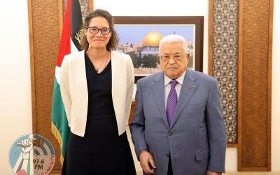 الرئيس يتقبل أوراق اعتماد رئيسة مكتب تمثيل هنغاريا لدى دولة فلسطين
