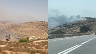 مستوطنون يحرقون مساحات واسعة من أراضي ترقوميا
