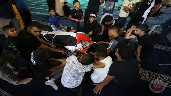 تشييع جثمان الشهيد الخضري في مخيم بلاطة
