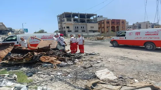 إخلاء مقر الهلال في مواصي خان يونس نتيجة القصف المباشر