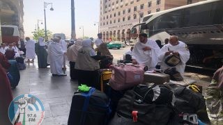 انطلاق الدفعة الأولى من حجاج فلسطين من المدينة المنورة إلى مكة المكرمة