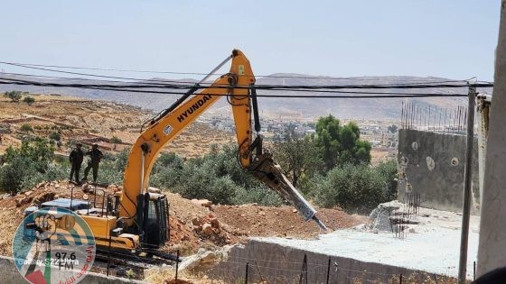 الاحتلال يهدم منزلا في مراح معلا جنوب بيت لحم