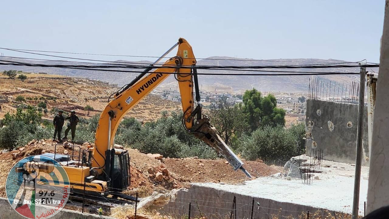 الاحتلال يهدم منزلا في مراح معلا جنوب بيت لحم
