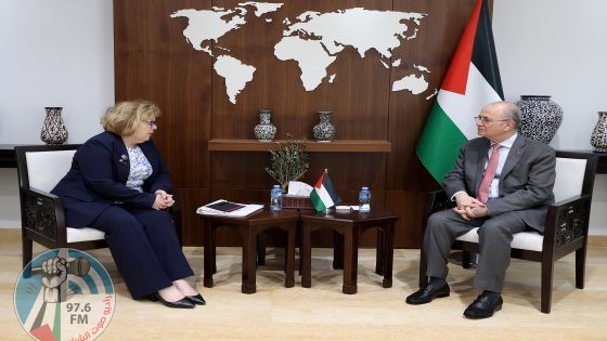 مصطفى يبحث مع مساعدة وزير الخارجية الأميركي جهود وقف الحرب
