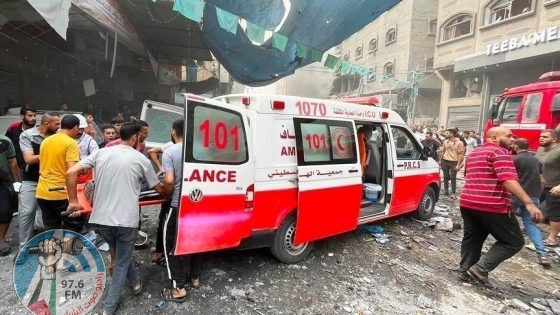 الهلال الأحمر: نعجز عن الاستجابة لعشرات نداءات الاستغاثة في مدينة غزة لكثافة القصف
