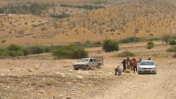 مستوطنون يسيجون طريقا ويضرمون النار بأراضي في الاغوار