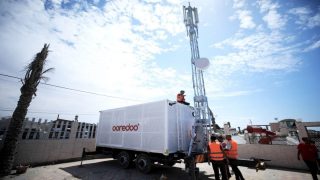 Ooredoo تنجح باستحداث محطات خلوية متنقلة في قطاع غزة