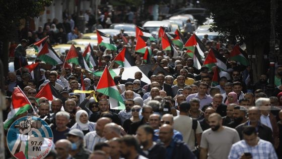 مسيرة في رام الله تنديدا بالعدوان على غزة والضفة