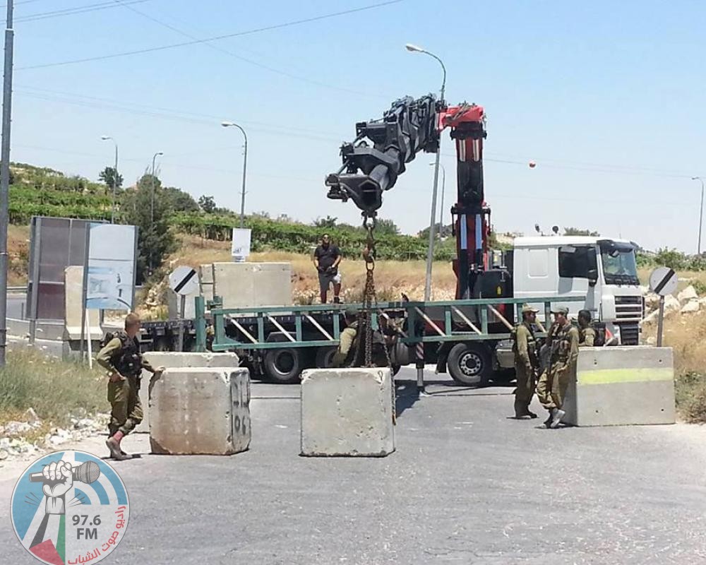 الاحتلال يغلق المدخل الجنوبي لبلدة الخضر جنوب بيت لحم