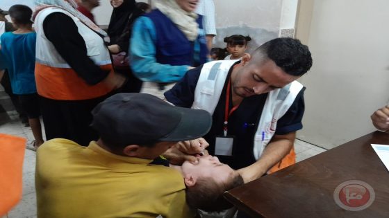 الصحة العالمية: تطعيم أكثر من 560 ألف طفل ضد شلل الأطفال في غزة