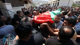 تشييع جثمان الشهيد أيمن عابد في كفر دان غرب جنين