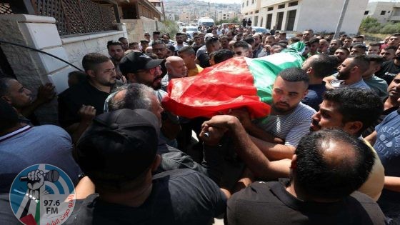 تشييع جثمان الشهيد أيمن عابد في كفر دان غرب جنين