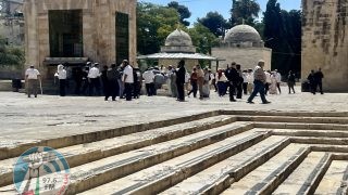 مستعمرون يقتحمون الأقصى ويؤدون طقوسا تلمودية في باحاته