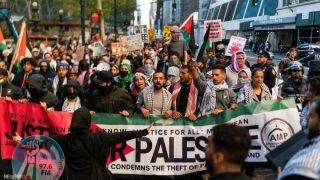 متظاهرون في نيويورك يطالبون بـ”رفع اليد عن جباليا”