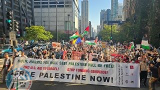 مظاهرات حاشدة في الشوارع الأميركية بعد عام من العدوان على الشعب الفلسطيني
