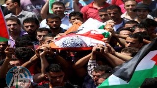 تشييع جثمان الشهيد الطفل ناجي البابا في بلدة حلحول شمال الخليل