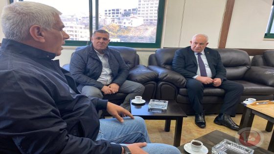 وزير الداخلية هب الريح زار مقر “معا”: الأمن الفلسطيني ليس بقوة المدافع بل بقناعات الشعب