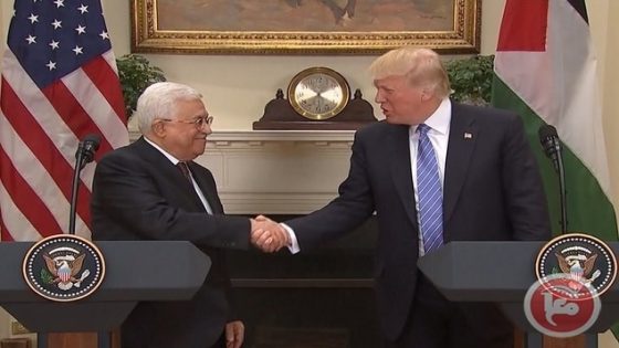 مسؤول كبير بالسلطة لموقع” واينت العبري”: ابومازن على علاقة جيدة مع ترامب