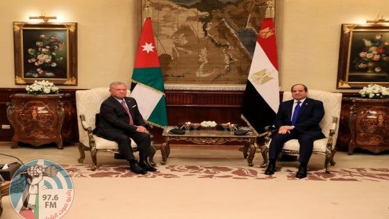 الملك الأردني والرئيس المصري يؤكدان ضرورة الوقف الفوري للحرب على غزة