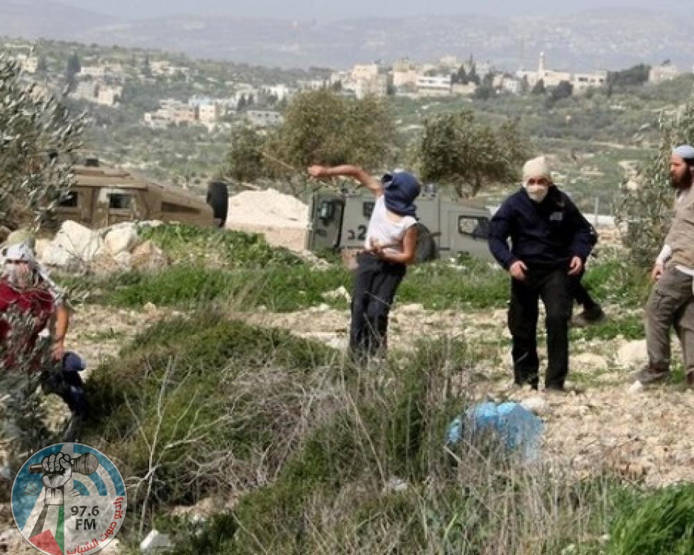 مستعمرون يهاجمون مزارعين في قرية برقا شرق رام الله