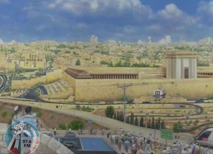 مستعمرون ينشرون صورة معدلة تُحاكي إقامة الهيكل على أنقاض المسجد الأقصى