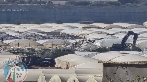 الاحتلال يهدم دفيئات زراعية في سهل دير الغصون شمال طولكرم