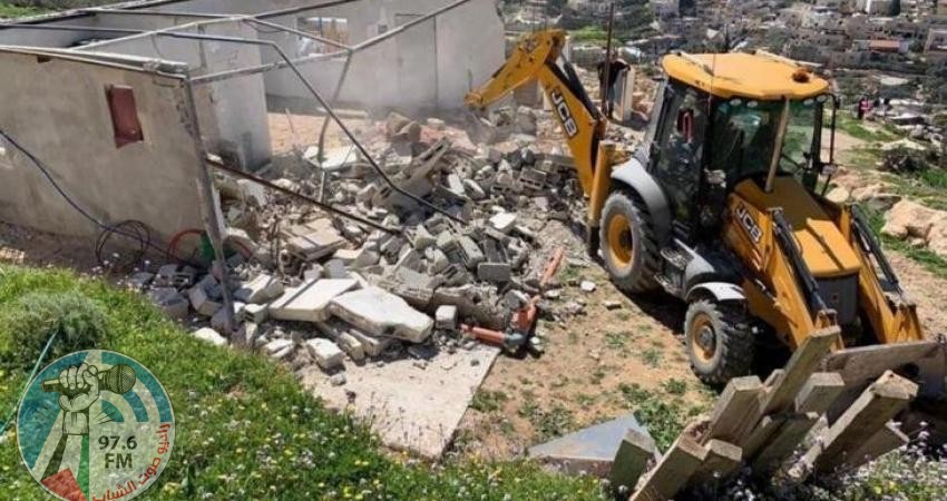 الاحتلال يهدم غرفة زراعية غرب سلفيت