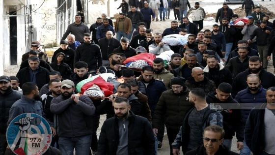 تشييع جثامين الشهداء الستة في مدينة جنين ومخيمها