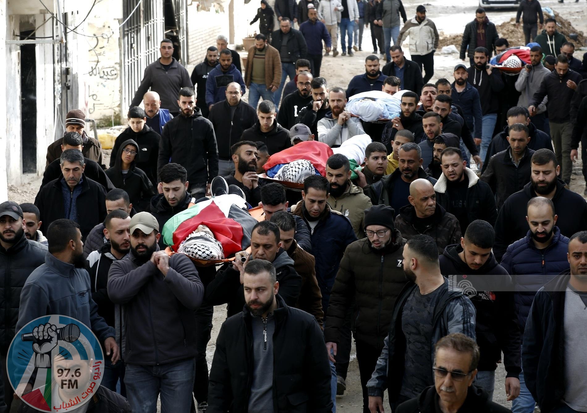 تشييع جثامين الشهداء الستة في مدينة جنين ومخيمها