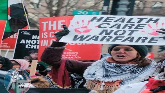 مظاهرة في العاصمة واشنطن للمطالبة بالإفراج عن الطواقم الطبية الفلسطينية