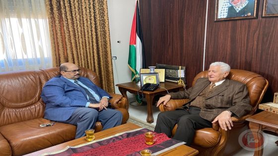 عباس زكي يستقبل سفير جنوب أفريقيا لدى فلسطين