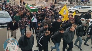 تشييع جثمان الطفل صدام رجب في بلدة كفر اللبد شرق طولكرم